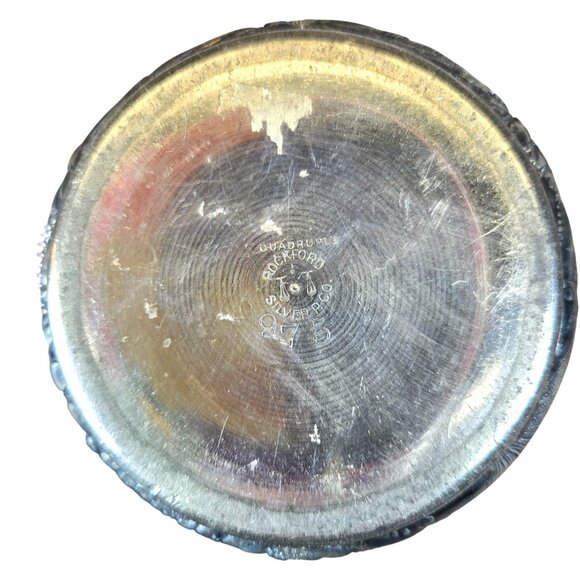 Antique Rockford Silver P Co. Sugar & Cream Dish floral etched rare - Picture 11 of 15